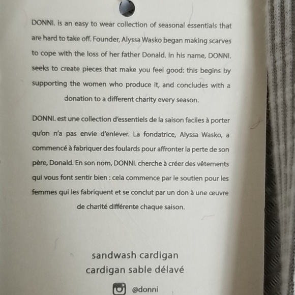 Cardigan Donni Sandwash Ribbed Cardigan Coat OSFA - Picture 12 of 12